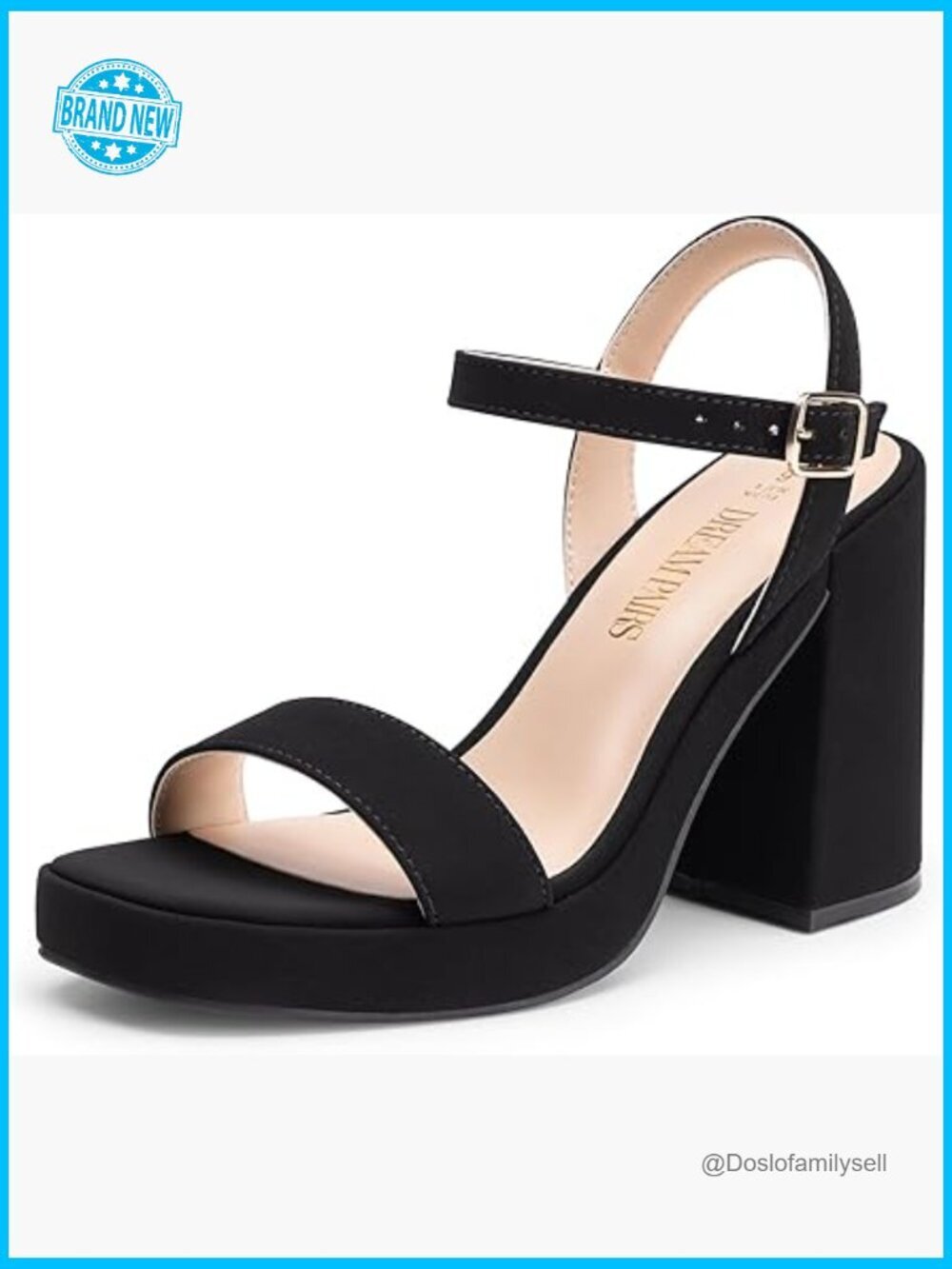Chunky Platform Heels Open Toe Ankle Strap Sandals Elegant Evening Party Wear